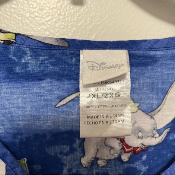Disney Dumbo Scrub Top Shirt 2XL - Picture 4 of 6